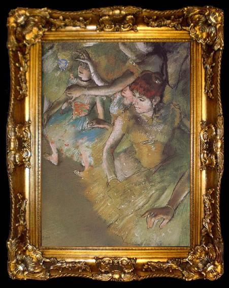 framed  Edgar Degas ballerina  on the stage, ta009-2